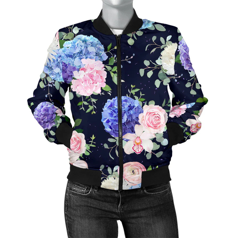 Colorful Flower Series 3d Prin - Mens Fashion Bomber Jacket 评论和价格