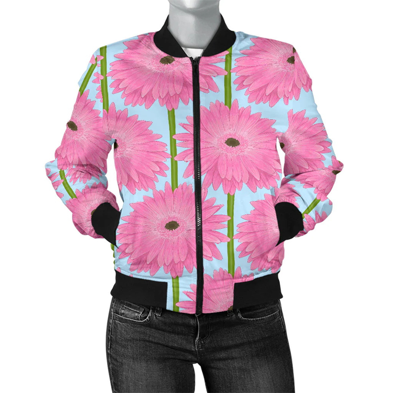 Colorful Flower Series 3d Prin - Mens Fashion Bomber Jacket 评论和价格