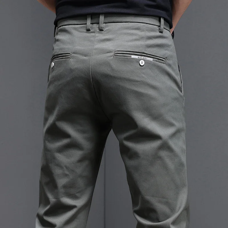 97.8% Cotton 2025 Spring Autum - Men'S Fashion Khaki Pants 评论和价格