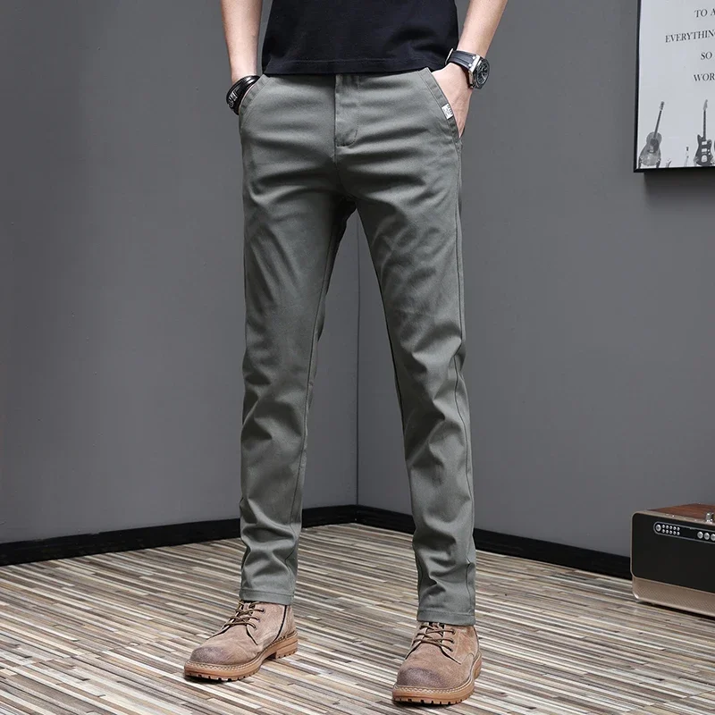 97.8% Cotton 2025 Spring Autum - Men'S Fashion Khaki Pants 评论和价格