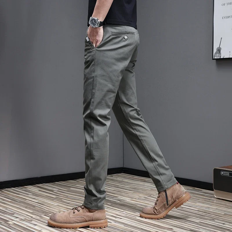 97.8% Cotton 2025 Spring Autum - Men'S Fashion Khaki Pants 评论和价格