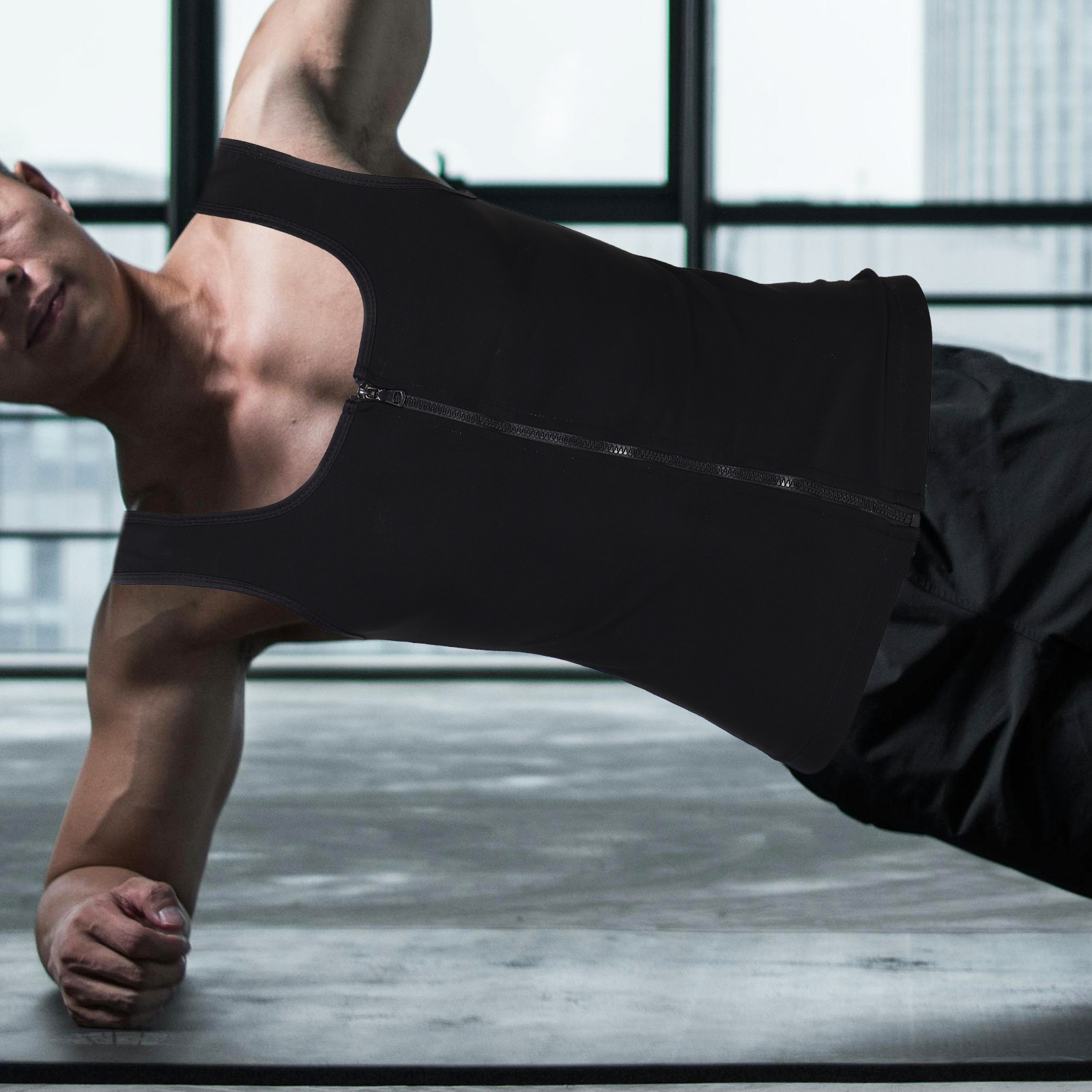 Men Compression Sweat Vest Zip - Compression Shirt Workout 评论和价格