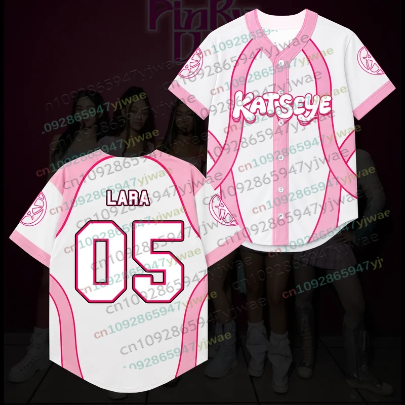Candy Pink Katseye Wildworld T - Mens Fashion Baseball Jersey 评论和价格