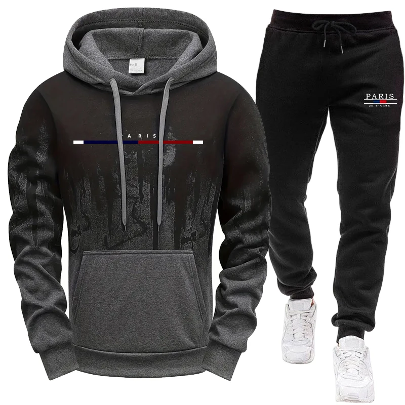 Men's Set/Hoodie/Pants Autumn  - Jogger Sweatpants Men 评论和价格