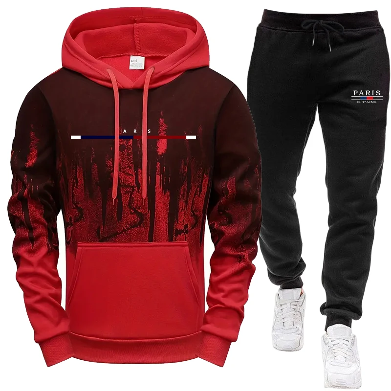 Men's Set/Hoodie/Pants Autumn  - Jogger Sweatpants Men 评论和价格