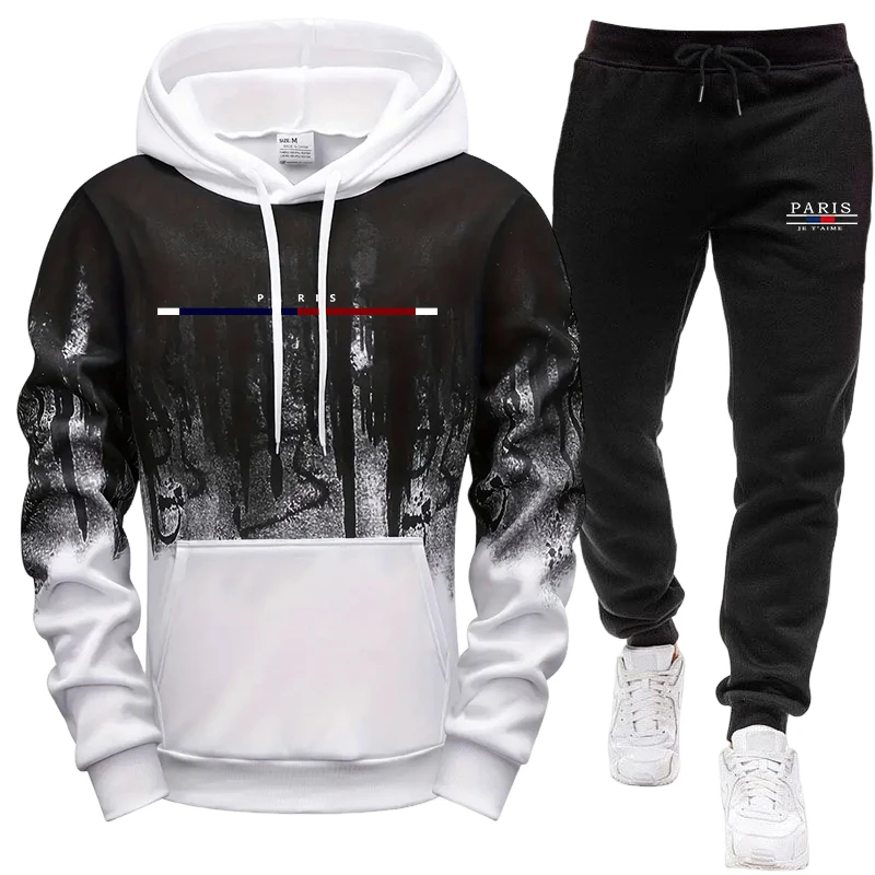 Men's Set/Hoodie/Pants Autumn  - Jogger Sweatpants Men 评论和价格
