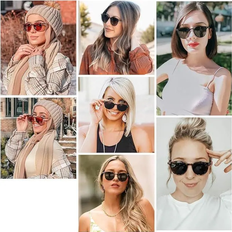 Vintage Fashion Round Sunglass - Men'S Fashion Round Glasses 评论和价格