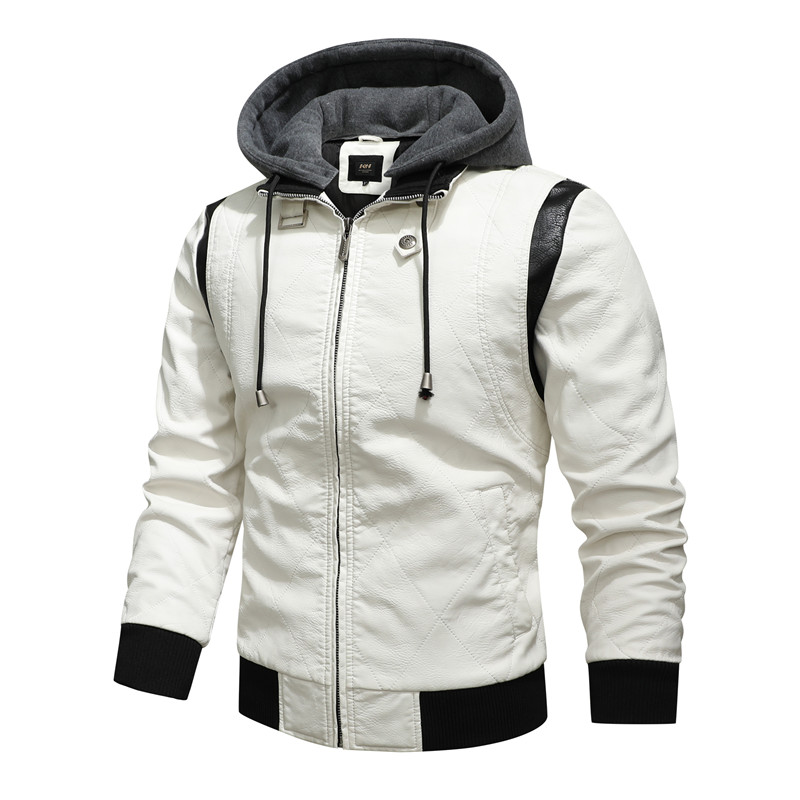 Autumn Winter Bomber Leather J - Mens Fashion Bomber Jacket 评论和价格
