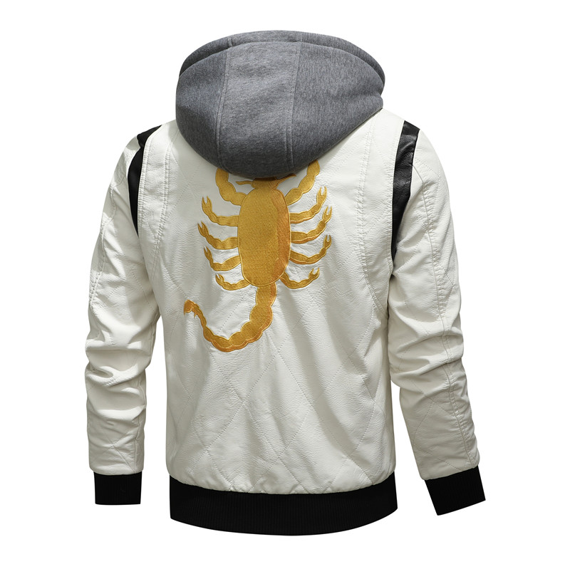 Autumn Winter Bomber Leather J - Mens Fashion Bomber Jacket 评论和价格