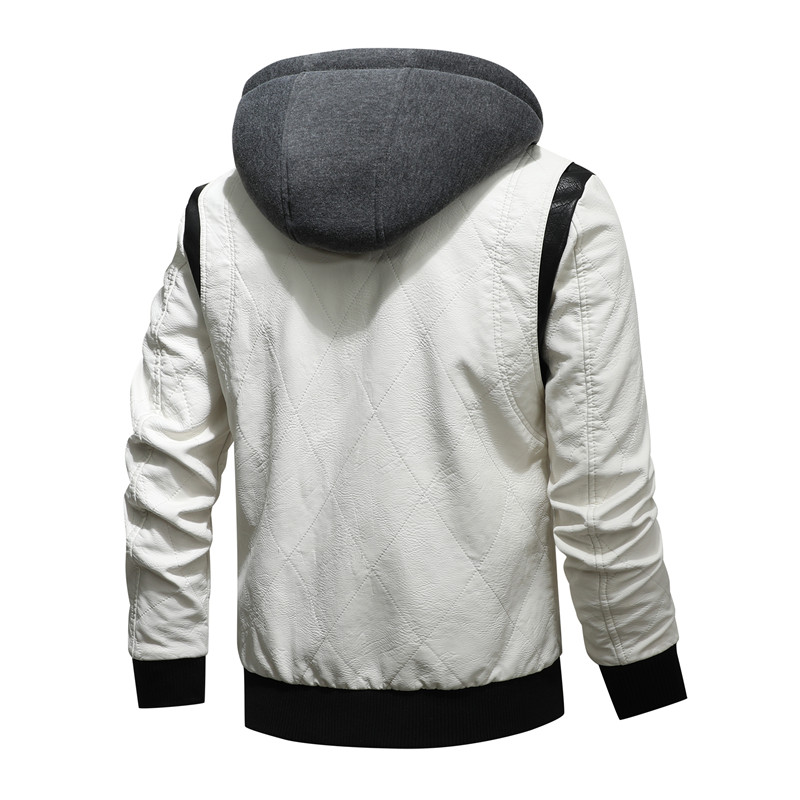 Autumn Winter Bomber Leather J - Mens Fashion Bomber Jacket 评论和价格
