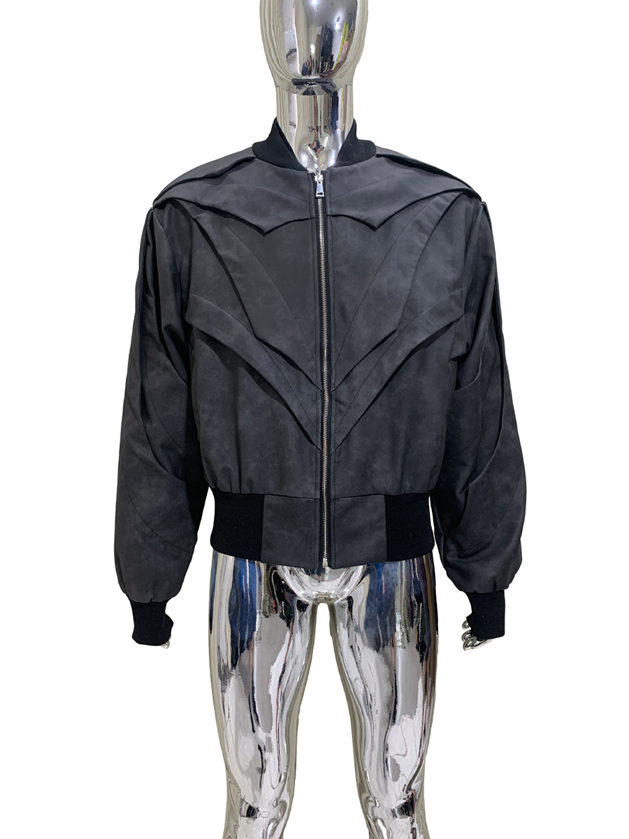 Spring Autumn Short Matte Dist - Mens Fashion Bomber Jacket 评论和价格
