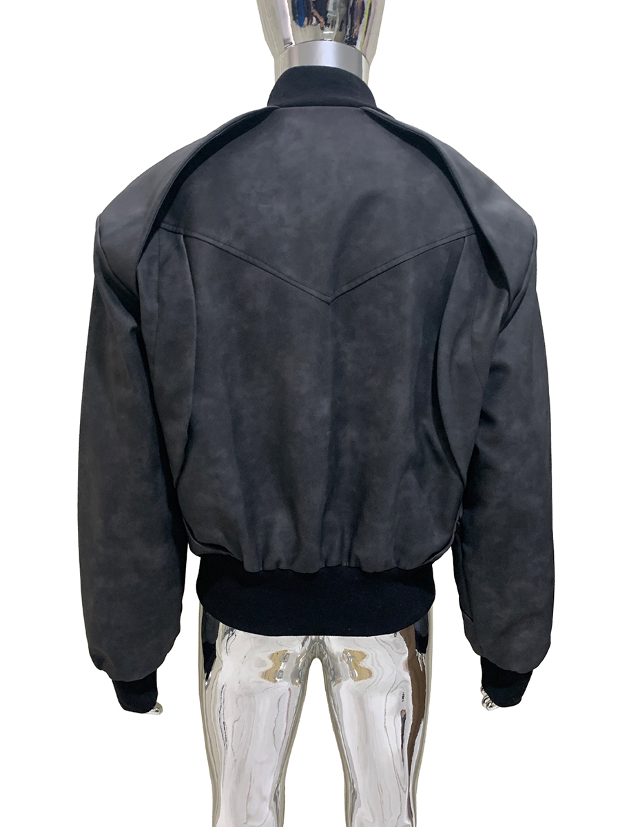 Spring Autumn Short Matte Dist - Mens Fashion Bomber Jacket 评论和价格
