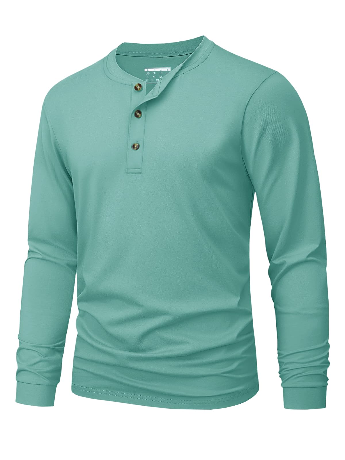 Men's Henley T-Shirt Simple So - Men'S Fashion Color 评论和价格