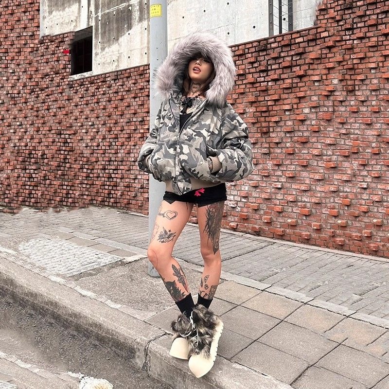 Mens Jacket Washed Camouflage  - Mens Fashion Bomber Jacket 评论和价格