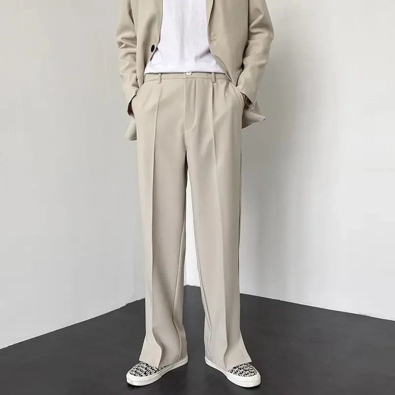 Korean Fashion Men Straight Ba - Men'S Fashion Khaki Pants 评论和价格