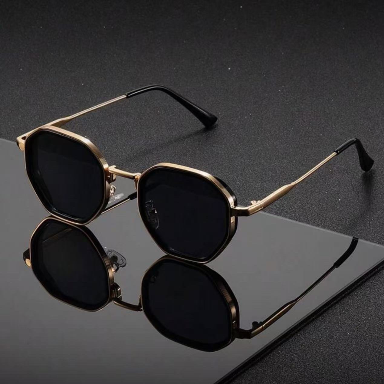 1 Pair Unisex Round Metal Fash - Men'S Fashion Round Glasses 评论和价格