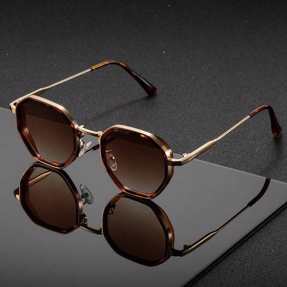 1 Pair Unisex Round Metal Fash - Men'S Fashion Round Glasses 评论和价格